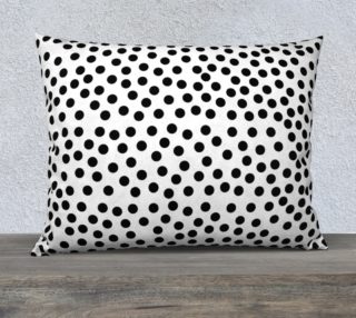 Black Polka Dots Large Pillow preview