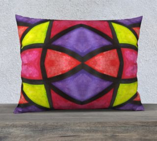 Bold Stained Glass III 26inX20in Pillow Case preview