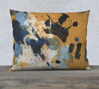 ocher and blue 26 x 20 pillow preview