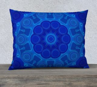 Blue Mandala Flower Art Pillow preview
