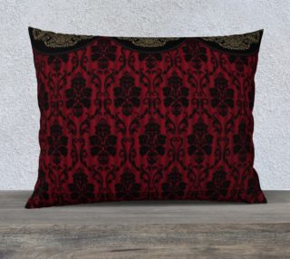 Elegant Black And Red Damask Antique Vintage Victorian Lace preview