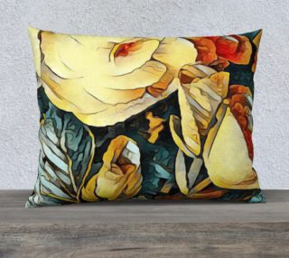 Yellow flower pillow case preview