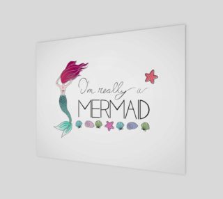 Aperçu de I'm Really a Mermaid Canvas Print - 14"x11"