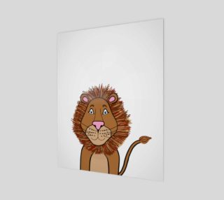 Leo the Lion Wood Print - 16"x20" preview