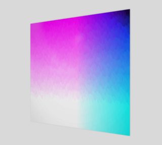 Pink Purple Blue White Ombre Flame  Art Print preview
