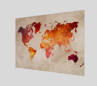 World Map red aperçu