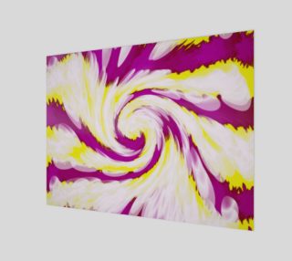 Bright Pink Yellow Swirl Abstract aperçu