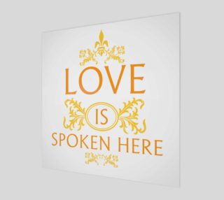 Love is spoken here Print preview