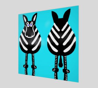 Zebra Both Ends Wall Art 12" x 12" preview