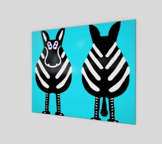 Zebra Both Ends Wall Art 10" x 8" preview