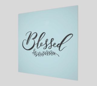 Blessed Wall Art with Robins Egg Blue preview