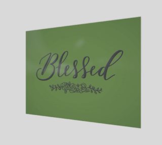 Blessed Wood Sign in Forest Green preview