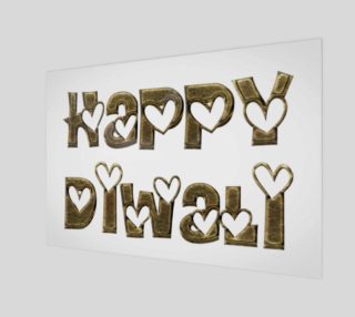 Festival of Lights Happy Diwali Greeting Typography Art Print preview