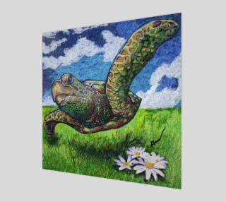 Flight Of The Sea Turtle on Wood preview
