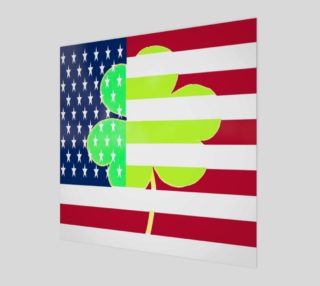 St. Patrick's Day Irish Shamrock Clover American Flag preview