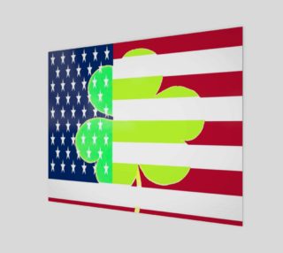 St. Patrick's Day Irish Shamrock Clover American Flag preview