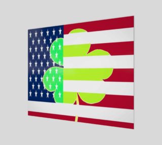 St. Patrick's Day Irish Shamrock Clover American Flag preview