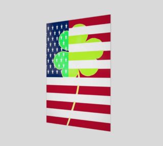 St. Patrick's Day Irish Shamrock Clover American Flag preview