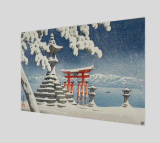 Japanese Print - The Red Torii - Kawase Hasui - 1932 preview