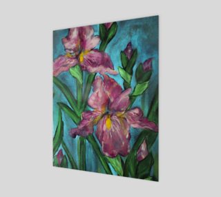 Floral Pink Irises 11 x 14 preview