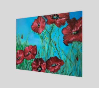 Big Red Floral Poppies 14 x 11 preview
