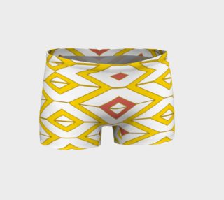 Yellow Tribal Yoga Shorts preview