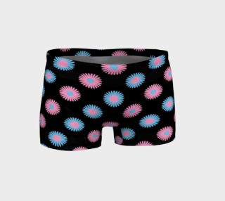 Pink and Blue Flowers Trans Pride Shorts (Black) preview