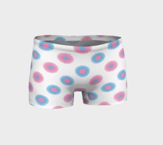 Pink and Blue Flowers Trans Pride Shorts (White) preview