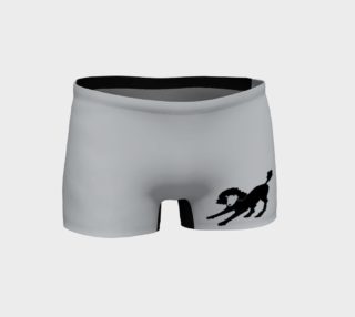 Shorts - Poodle Playbow design,  black and gray preview