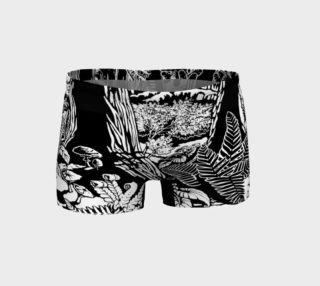 Old Growth Forest Art Shorts B&W Landscape Art Shorts preview
