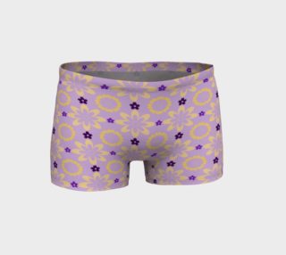 Orange and Purple Flower Clash Shorts preview
