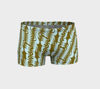 Teal Brown Swirly Circles Shorts preview