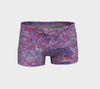 Purple swirls doodles Shorts preview