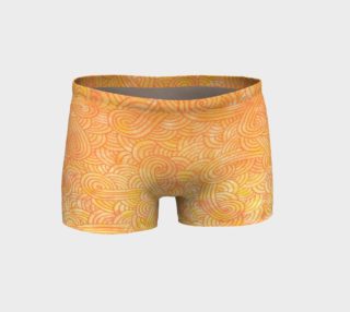 Yellow and orange swirls doodles Shorts preview