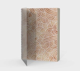 Iced coffee and white swirls doodles Spiral Notebook aperçu