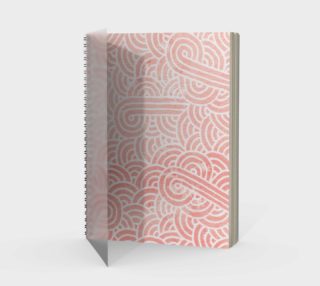 Rose quartz and white swirls doodles Spiral Notebook aperçu