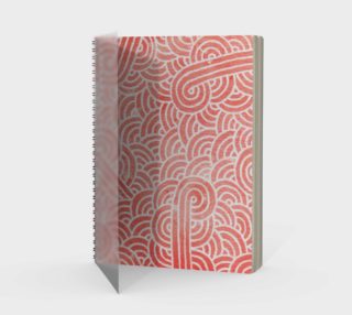 Peach echo and white swirls doodles Spiral Notebook preview