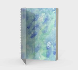 Blue lagoon watercolor Spiral Notebook preview