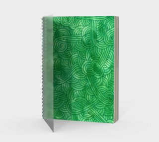 Bright green swirls doodles Spiral Notebook preview