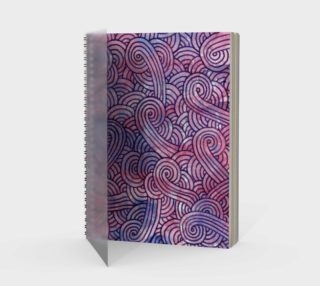 Purple swirls doodles Spiral Notebook aperçu