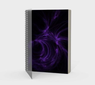 Aperçu de Purple Fractal on Black Spiral Notebook