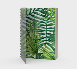 Luxury notebook, green palms vintage 3d preview