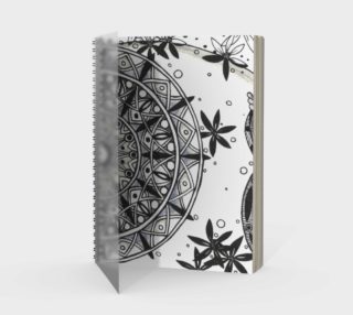 Monochrome Mandala Spiral Notebook preview