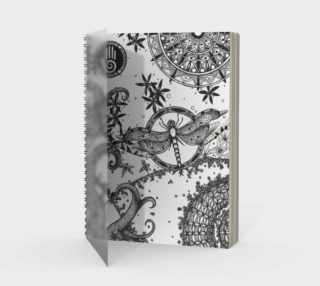Dragonfly Floral Mandala Forest Spiral Notebook preview