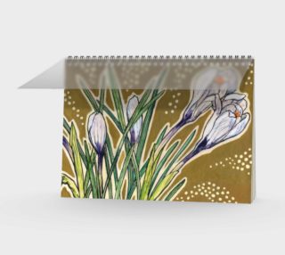 Crocuses, blooming spring flowers, floral art preview