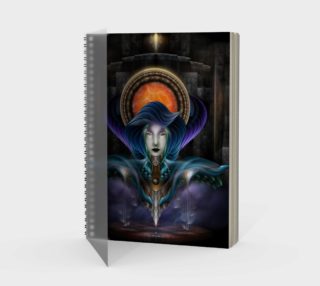 Trilia - Goddess Of The Orange Moon Spiral Notebook preview