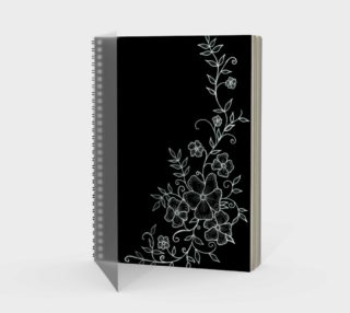 Black and White Floral Ornaments Spiral Notebook preview