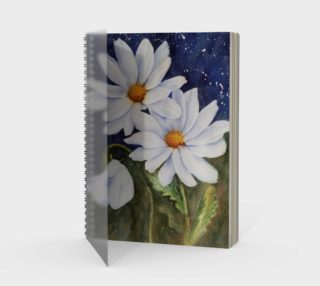 White Daisies Spiral Notebook preview