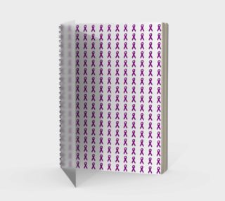 Aperçu de Dark Purple Ribbons Spiral Notebook