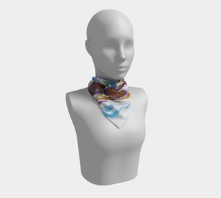 Square scarf blue sea weeds preview